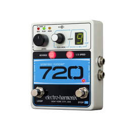 EHX 720 Stereo Looper Pedal con 10 Loops y 12 Minutos de Grabación, Incluye Fuente de Alimentación 9,6DC-200 PSU
