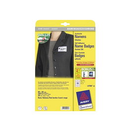 AVERY Zweckform Etiquetas de nombre L4786-20 blancas 80,0 x 50,0 mm