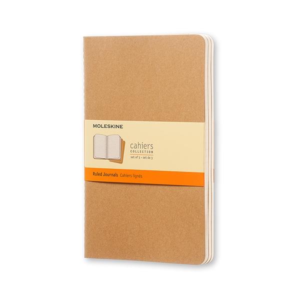 Moleskine Set de 3 Libretas Cahier Large Lisas Marrón Kraft Moleskine Set de 3 Libretas Cahier Large Lisas Marrón Kraft