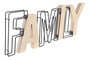 DKD Home Decor Decoración MDF y Metal Home Family 44x2x15 en Surtido de 2