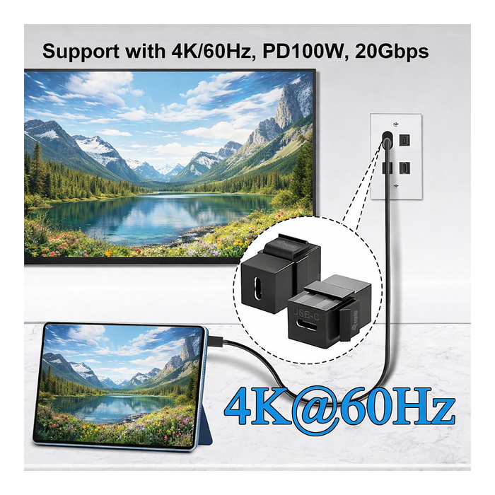 EQUIP Módulo Keystone-Koppler USB 3.2 Gen2 USB-C a USB-C 769404