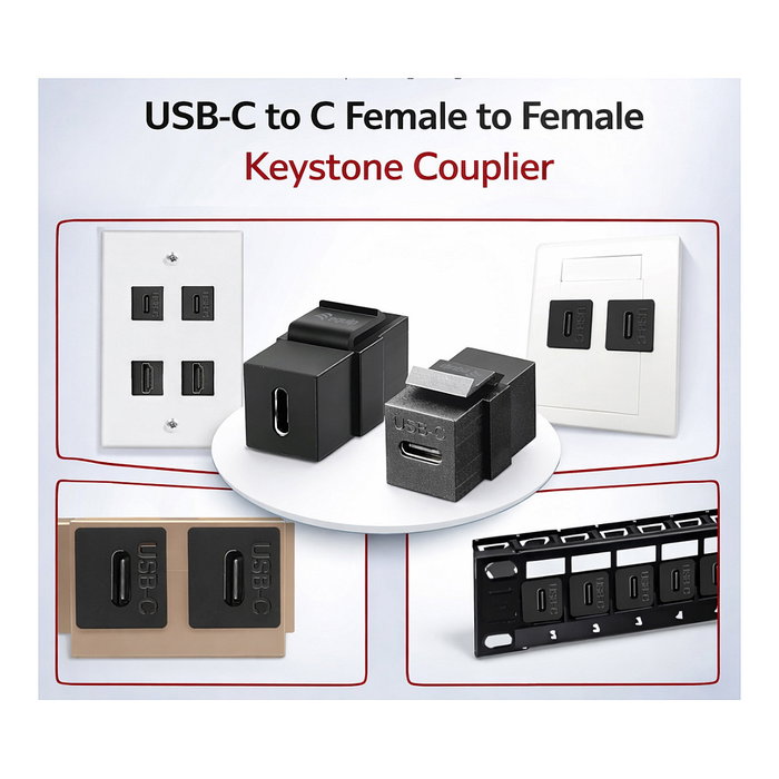 EQUIP Módulo Keystone-Koppler USB 3.2 Gen2 USB-C a USB-C 769404