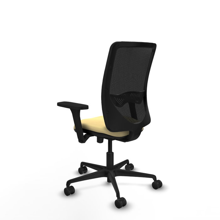 PIQUERAS Y CRESPO Silla de oficina Zulema con mecanismo Sincro/Traslack, Crema y Negro