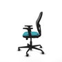 PIQUERAS Y CRESPO Silla de oficina Jorquera con mecanismo Sincro/Traslack, Turquesa y Negro