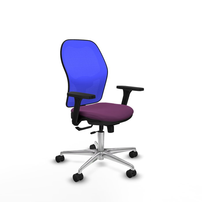 PIQUERAS Y CRESPO Silla de oficina Jorquera con mecanismo Sincro/Traslack, Morado y Azul PIQUERAS Y CRESPO Silla de oficina Jorquera con mecanismo Sincro/Traslack, Morado y Azul