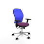 PIQUERAS Y CRESPO Silla de oficina Jorquera con mecanismo Sincro/Traslack, Morado y Azul