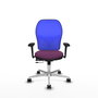 PIQUERAS Y CRESPO Silla de oficina Jorquera con mecanismo Sincro/Traslack, Morado y Azul