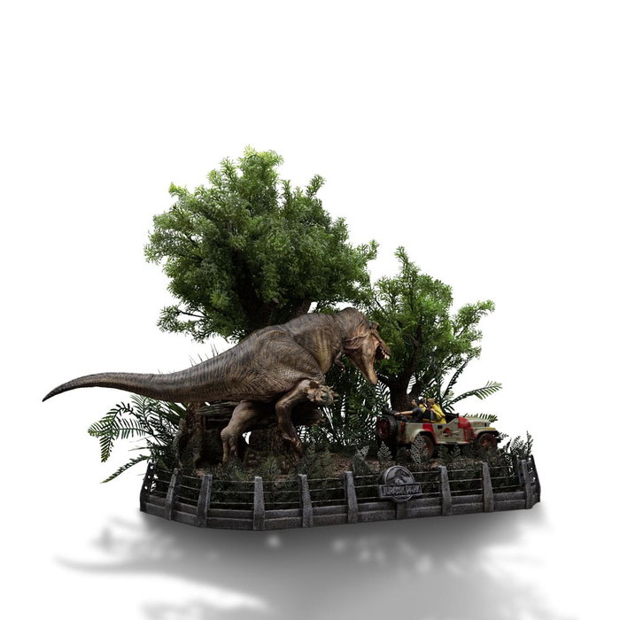 Iron Studios Parque Jurásico Estatua 1/20 Demi Art Scale T-Rex Chase Iron Studios Parque Jurásico Estatua 1/20 Demi Art Scale T-Rex Chase