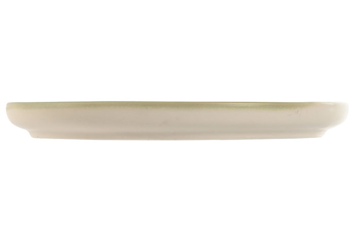 DKD Home Decor Plato de Porcelana Jade 24 Verde 20x20x2 cm