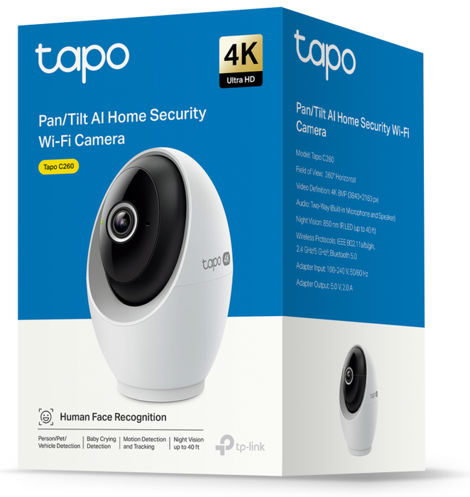 TP-Link Tapo C260 Cámara de seguridad 4K 8MP 360º