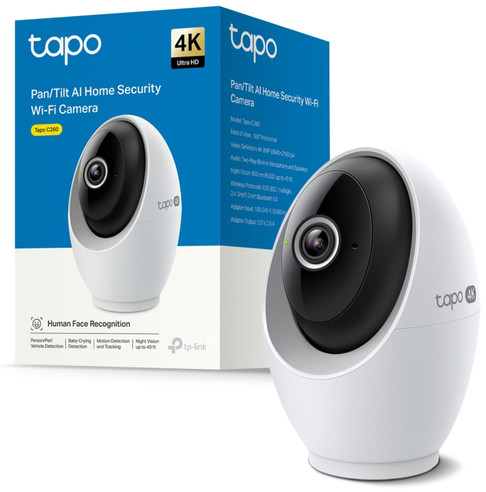 TP-Link Tapo C260 Cámara de seguridad 4K 8MP 360º