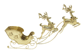 DKD Home Decor Trineo de Metal Dorado 90,5x18x58 cm