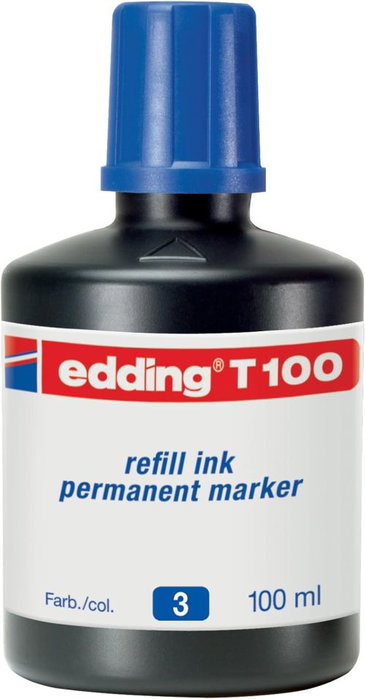 Edding Frasco de Tinta T100 Azul 100ml