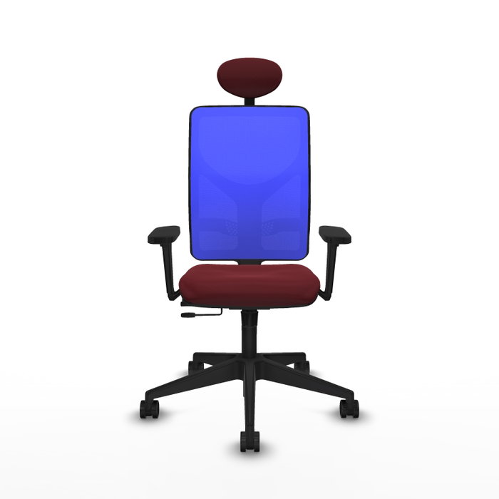 PIQUERAS Y CRESPO Silla de oficina Motilla con mecanismo Sincro/Traslack, Granate y Azul PIQUERAS Y CRESPO Silla de oficina Motilla con mecanismo Sincro/Traslack, Granate y Azul