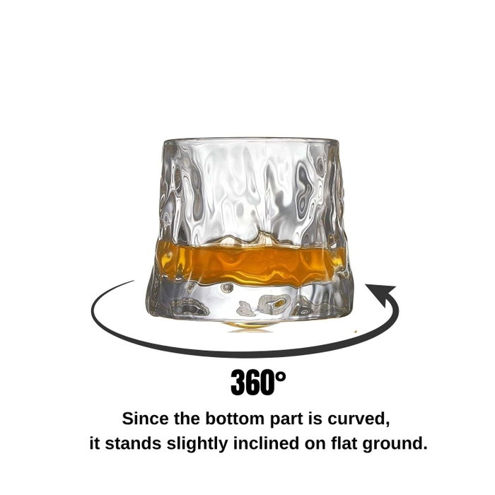 Hermia Small 7 Set de 2 Copas de Whisky de Vidrio Borosilicatado, 160 ml
