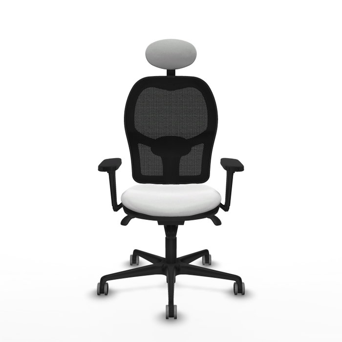 PIQUERAS Y CRESPO Silla de oficina Jorquera Blanca y Negra con Mecanismo Sincro PIQUERAS Y CRESPO Silla de oficina Jorquera Blanca y Negra con Mecanismo Sincro