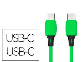 Q-connect Cable USB-C a USB-C PVC 1m Verde
