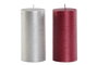 DKD Home Decor Vela Navidad Tradicional Rojo Plateado 7 x 14 x 7 cm (12 Unidades)