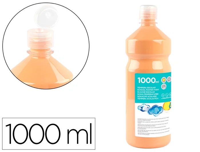 Liderpapel Témpera líquida escolar color carne 1000 ml Liderpapel Témpera líquida escolar color carne 1000 ml