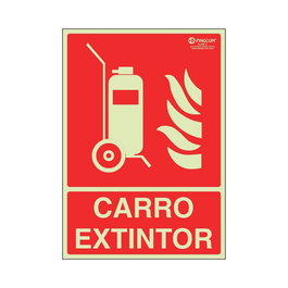 Duver Señal 7013 Plástico 297x210 "Carro Extintor" Luminiscente