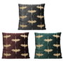 DKD Home Decor Cojín Poliéster con Diseño de Pájaro, Surtido de 3 Unidades