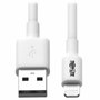 Eaton Tripp Lite M100-006-WH Cable de sincronización y carga USB a Lightning, certificado MFI, USB 2.0, blanco, 1.83 m (6 pies)