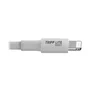 Tripp Lite M100-006-WH Cable USB A a Lightning de 1.83 m (6 pies) para Sincronización y Carga, Certificado MFi, Blanco, Compatible con iPhone, iPad, iPod