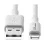 Tripp Lite M100-006-WH Cable USB A a Lightning de 1.83 m (6 pies) para Sincronización y Carga, Certificado MFi, Blanco, Compatible con iPhone, iPad, iPod