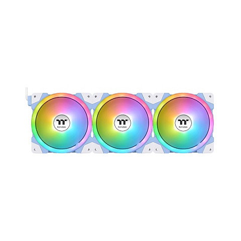 Thermaltake SWAFAN EX14 ARGB Pack de 3 ventiladores de 140 mm Hidrangea Blue TT Premium Edition Blanco Thermaltake SWAFAN EX14 ARGB Pack de 3 ventiladores de 140 mm Hidrangea Blue TT Premium Edition Blanco