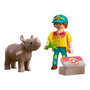 Playmobil Duo Pack Cuidador Con Rinoceronte