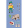Playmobil Duo Pack Cuidador Con Rinoceronte