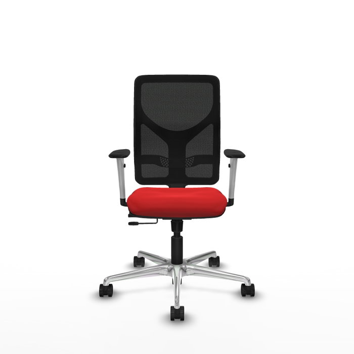 PIQUERAS Y CRESPO Silla de oficina Motilla Rojo/Negro con mecanismo Sincro/Traslack