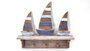 DKD Home Decor Perchero de Pared Barcos Azul Celeste
