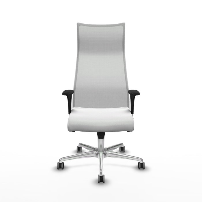 PIQUERAS Y CRESPO Sillón Albacete Blanco con Mecanismo Sincro y Base de Aluminio