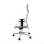 PIQUERAS Y CRESPO Sillón Albacete Blanco con Mecanismo Sincro y Base de Aluminio