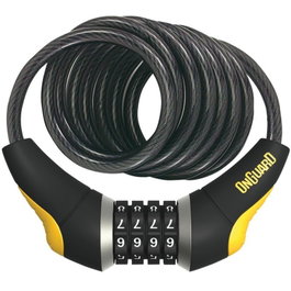 ONGUARD Cable espiral antirrobo Dobermann Combo 8032 X2 Power Bolt con soporte Snap Lock
