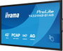 Iiyama T4329AS-B1AG Monitor Interactivo 43" 4K UHD Táctil Android 14 OS 3840 x 2160 450cd/m² WiFi HDMI USB-C RS-232C RAM 4GB ROM 32GB 24/7