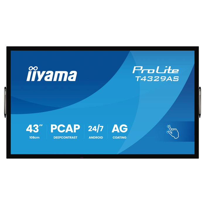 IIYAMA T4329AS-B1AG Monitor Táctil 43" 4K PCAP 3840x2160 24/7 Negro IIYAMA T4329AS-B1AG Monitor Táctil 43" 4K PCAP 3840x2160 24/7 Negro
