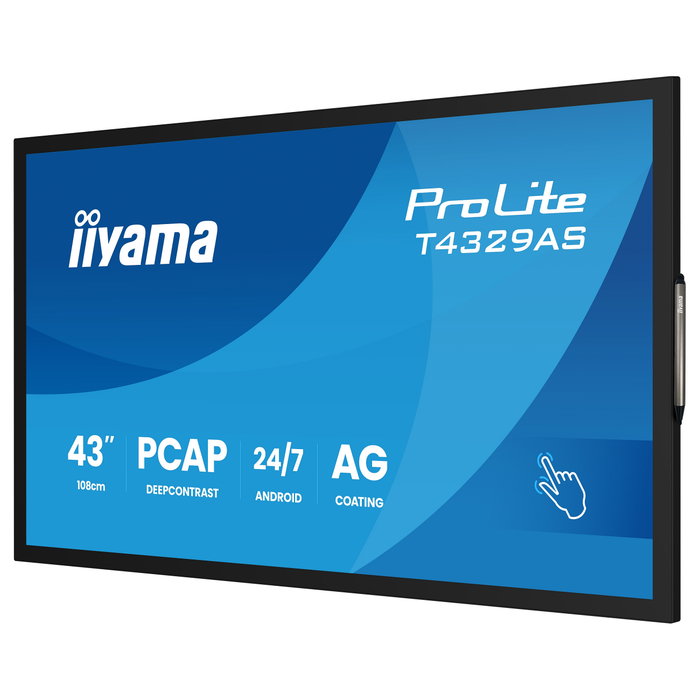 IIYAMA T4329AS-B1AG Monitor Táctil 43" 4K PCAP 3840x2160 24/7 Negro IIYAMA T4329AS-B1AG Monitor Táctil 43" 4K PCAP 3840x2160 24/7 Negro