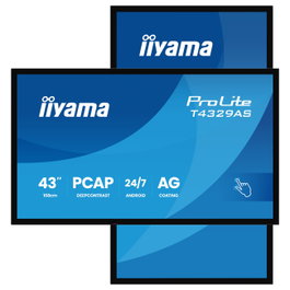 IIYAMA T4329AS-B1AG Monitor Táctil 43" 4K PCAP 3840x2160 24/7 Negro
