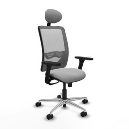 PIQUERAS Y CRESPO Silla de oficina Zulema con mecanismo Sincro, Gris