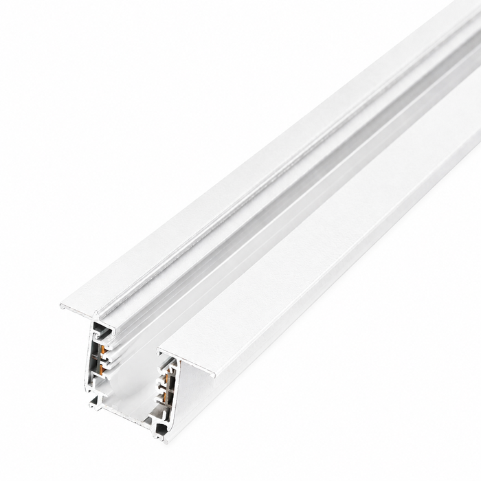 Carril Trifásico Empotrable para Focos LED Blanco 1M Carril Trifásico Empotrable para Focos LED Blanco 1M