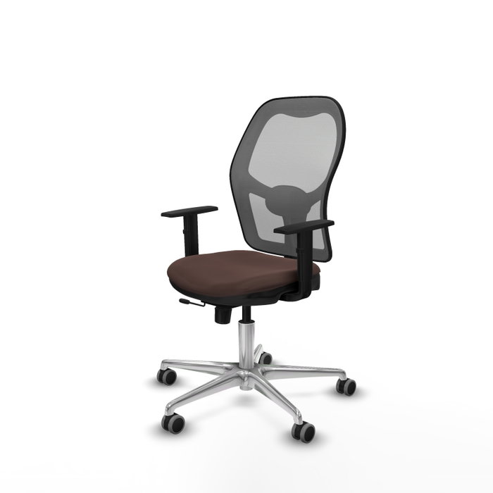 PIQUERAS Y CRESPO Silla de oficina Jorquera con mecanismo Sincro/Traslack, Marrón oscuro y Gris PIQUERAS Y CRESPO Silla de oficina Jorquera con mecanismo Sincro/Traslack, Marrón oscuro y Gris