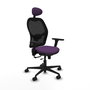 PIQUERAS Y CRESPO Silla de oficina Jorquera con mecanismo Sincro/Traslack Morado y Negro