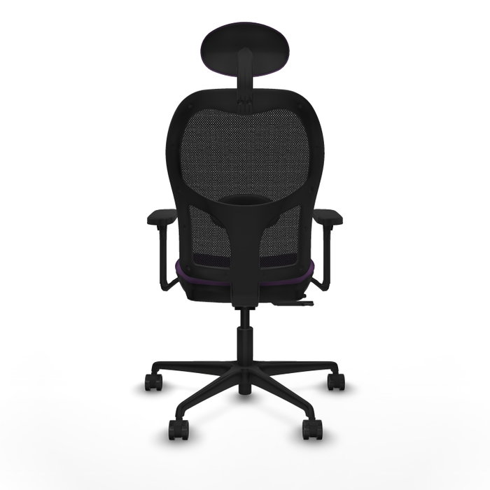 PIQUERAS Y CRESPO Silla de oficina Jorquera con mecanismo Sincro/Traslack Morado y Negro