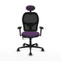 PIQUERAS Y CRESPO Silla de oficina Jorquera con mecanismo Sincro/Traslack Morado y Negro