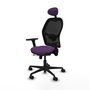 PIQUERAS Y CRESPO Silla de oficina Jorquera con mecanismo Sincro/Traslack Morado y Negro