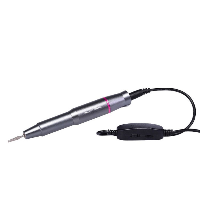 Perfect Beauty Torno de Uñas Minitina Gris para Manicura y Pedicura, Profesional, Portátil, Bajo Nivel de Vibración, 25.000 RPM