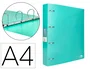 Liderpapel Carpeta de 4 Anillas Mixtas 40 mm Verde Manzana Opaco