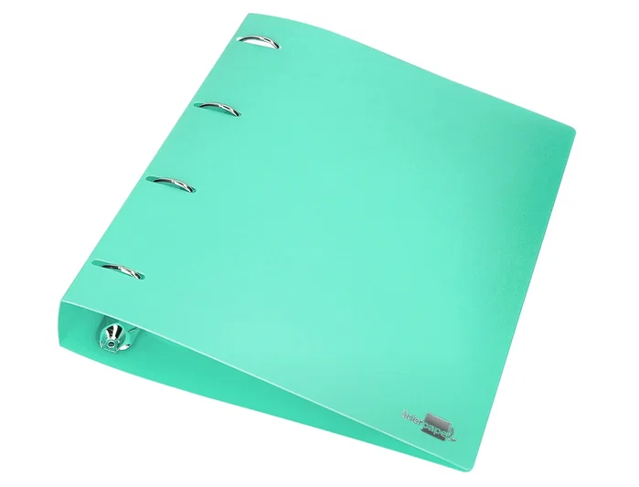 Liderpapel Carpeta de 4 Anillas Mixtas 40 mm Verde Manzana Opaco